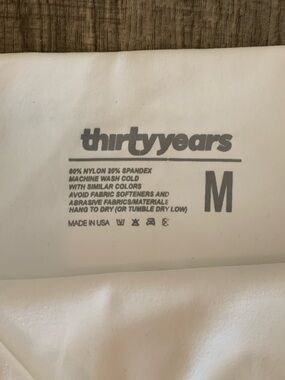 Thirty years High-Rise White Women's Bike Shorts with Wide Waistband